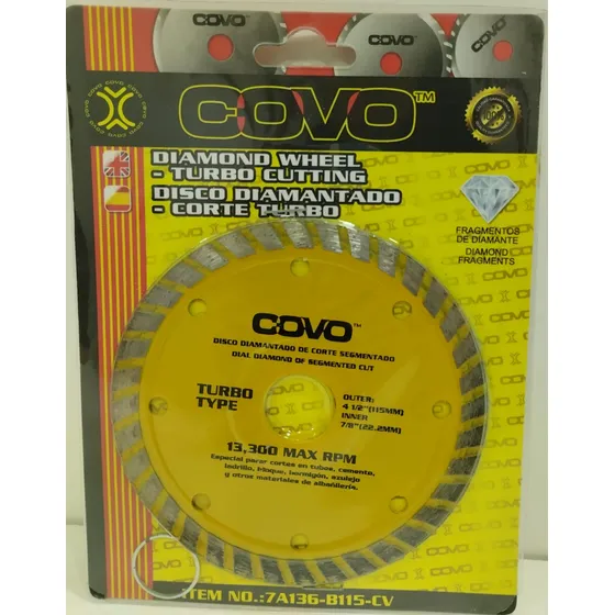 Disco Diamante De Corte Segmentado 4y1/2 Covo