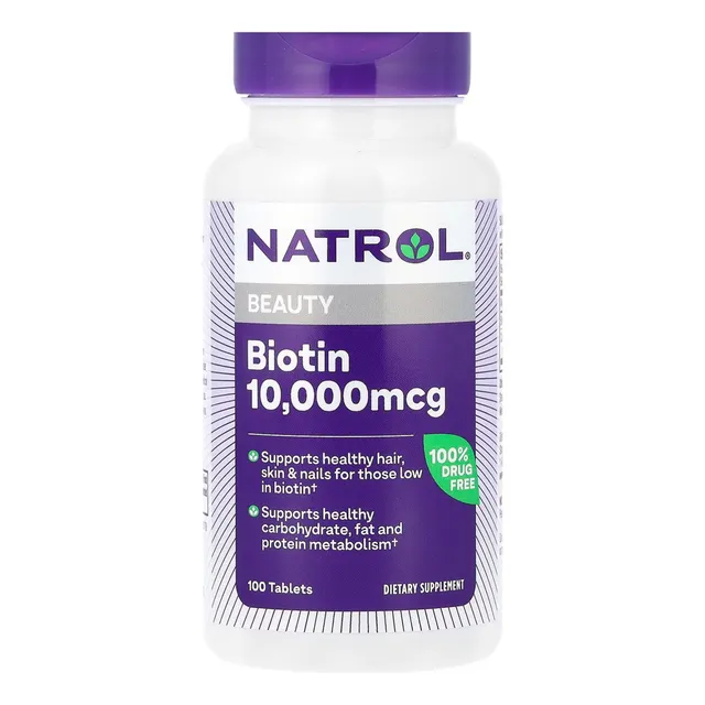 Biotina Natrol Maximum Strength 10.000 Mcg X 100 Made In Usa