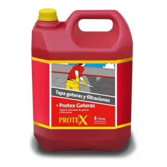 Protex Goteras Sellador Incoloro De Filtraciones X 5 Lts Color Blanco