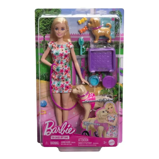 Muñeca Barbie y perro en la silla de ruedas Mattel - Htk37