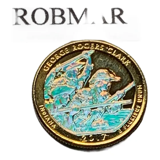 Robmar-usa-quarter Bañado En Oro Y Oleo-2017-george Rogers