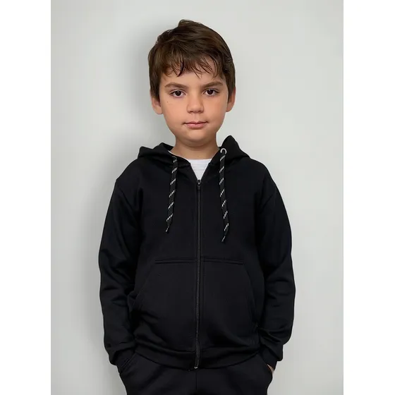 Blusa De Moletom Infantil E Juvenil Unissex Com Ziper