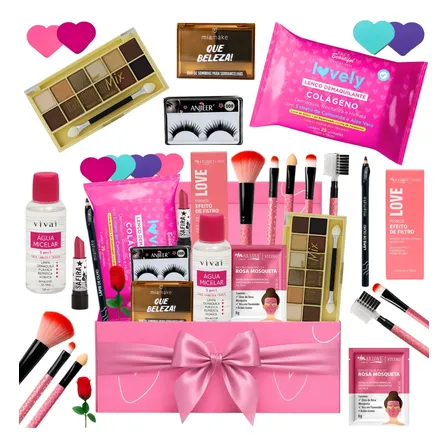 Caixa Make Kit Profissional De Maquiagem Adolescentes Top