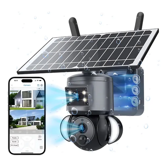 Câmera De Segurança Solar Externa Chip 4g Vivo Bateria De Lition 12000 App Ubox Detecção Pir
