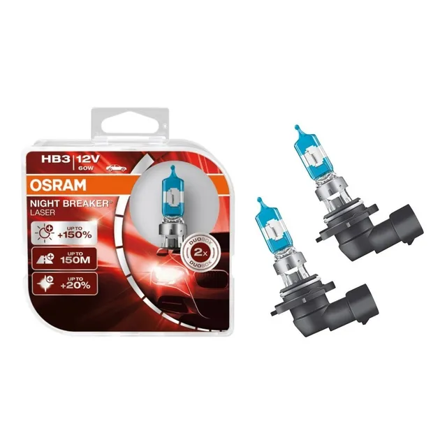 Bombillos Hb3 9005 X2 Osram Night Breaker Laser 150% Más Luz