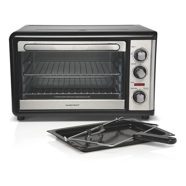 Horno de mesa eléctrico Hamilton Beach 31108 28L negro 127V