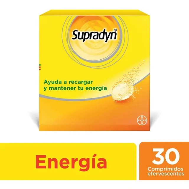 Suplemento Multivitaminico Supradyn Efervescente 30 Compr. Sabor Naranja
