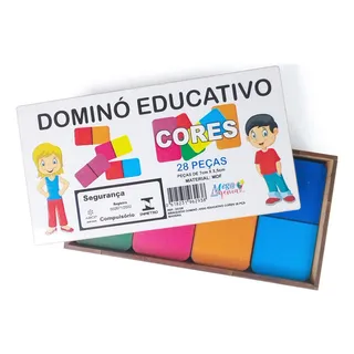 Brinquedo Madeira DominĂł Jogo Educativo Pedagogico Cores 28p Brinquedo Madeira DominĂł Jogo Educativo Pedagogico Cores 28p