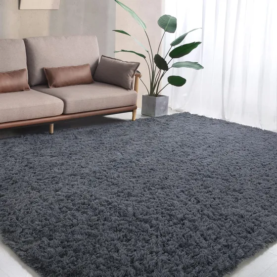 Hombys Alfombra Pelo Largo 8 X 10 Pie Para Sala Estar Juego