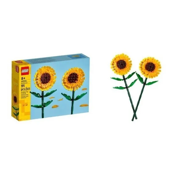 LEGO® Botanicals Girasoles, Set de Construcción para Adultos y Niños Amantes de las Flores, Decoración Floral Creativa, Regalo Romántico para Parejas en San Valentín o Día de la Madre 40524