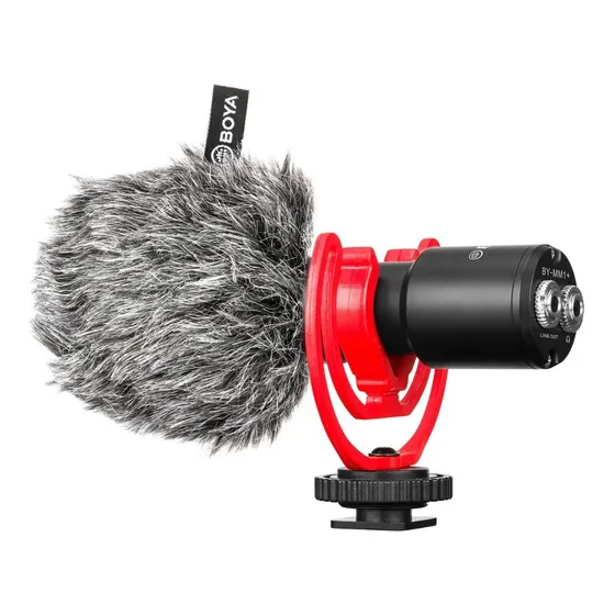 Microfono P/ Camara Video Celular Boya By-mm1+ Plus Con Salida Auriculares