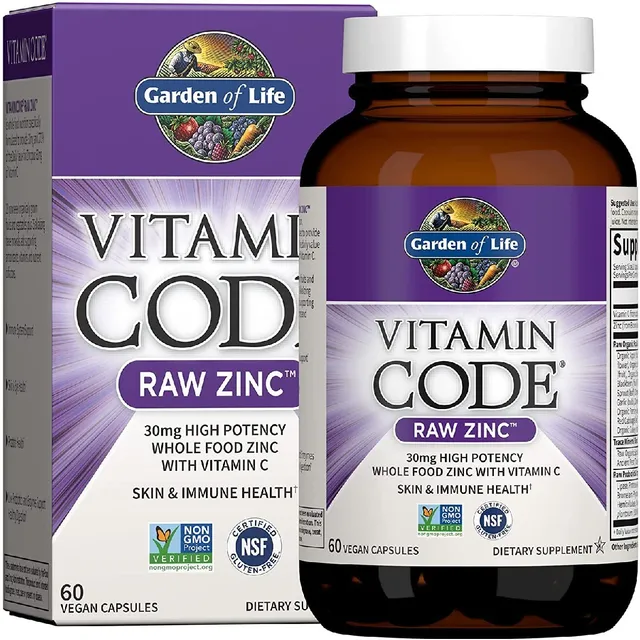 Zinc + Vitamina C Garden Of Life 60 Capsulas