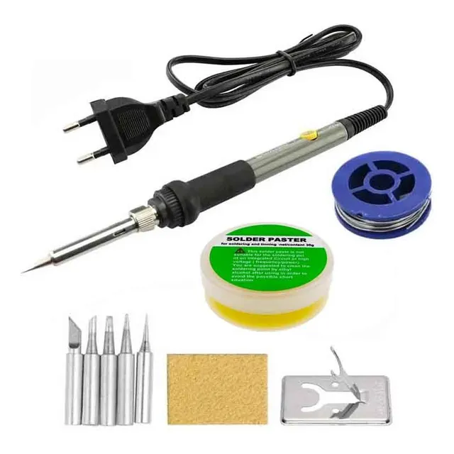 Kit Cautín 60w Con Regulador De Temperatura, Pasta, Estaño