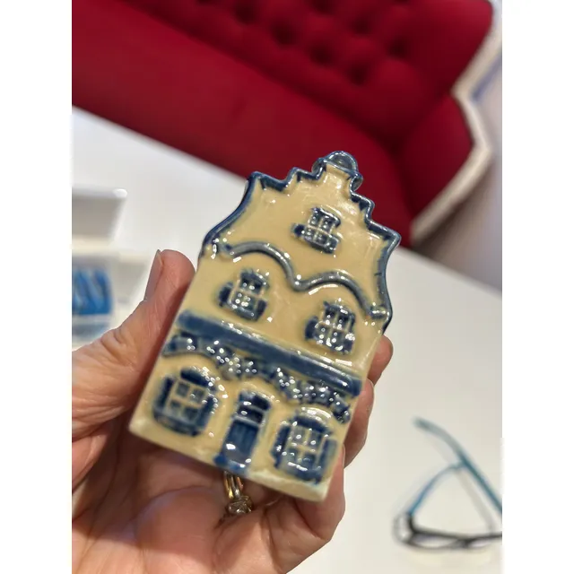 Antigua Casita Klm De Porcelana  Delft Holland Mide 7,5x4cm