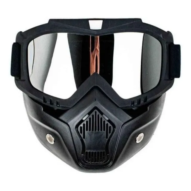 Mascara Plateado Moto Enduro Cross Moto Bera Empire