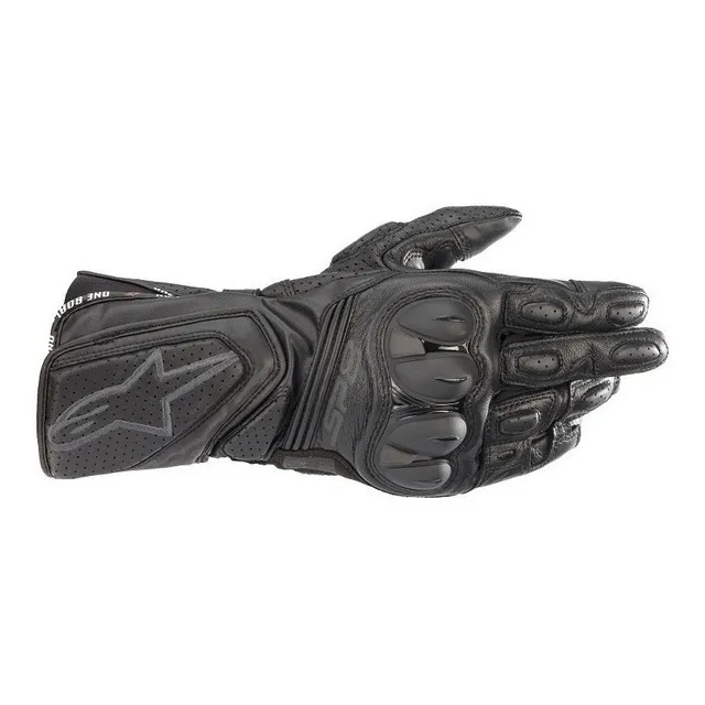 Luva Alpinestars Sp 8 V3 Couro Masculina Preto C/ Preto