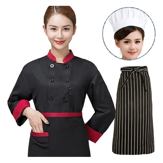 Uniforme De Chef De Manga Larga De Filipinas, Rayas De Moda