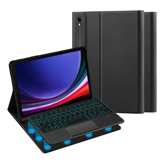 Capa De Teclado Para Samsung Tab S9 11/s9fe 10.9 Retroilumin