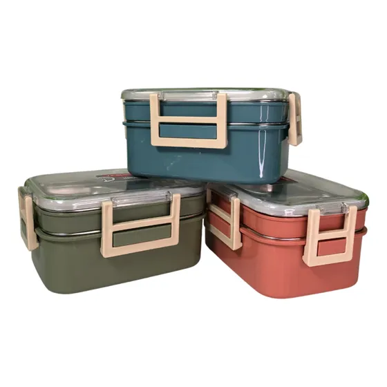 Lunchera Apilable Desmontable Para Horno Vianda 20x14