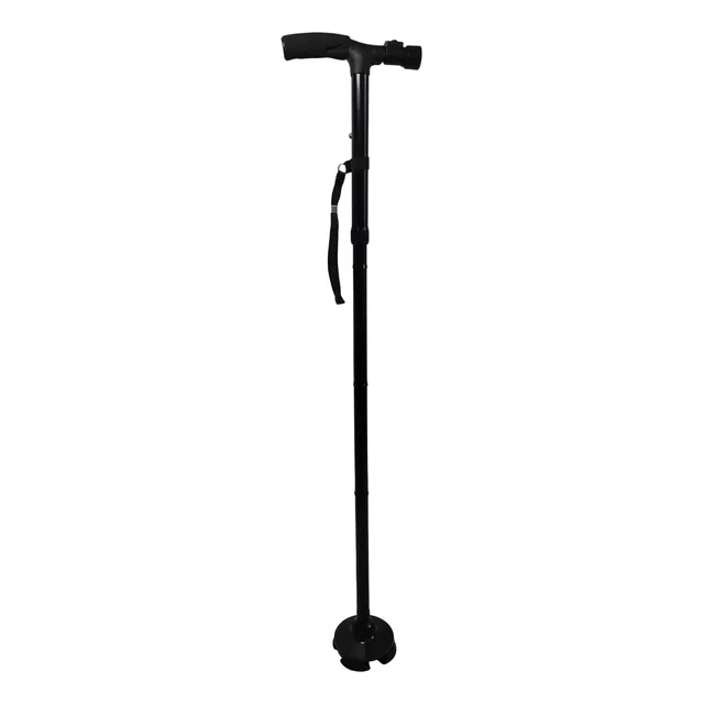 Bastón Ortopédico Plegable Apoyo Caminar Linterna Luz Led