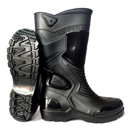 Botas Caucho Lluvia Motociclista Motera Livianas Impermeable