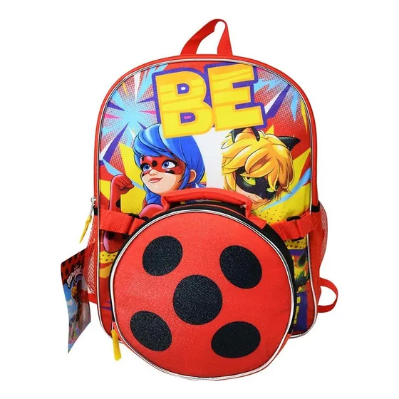 Combo De Bolso Y Lonchera Miraculous Ladybug     