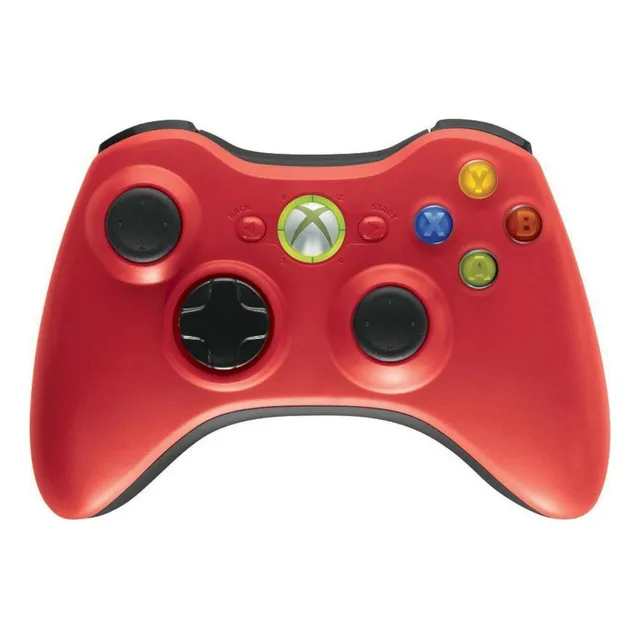 Control joystick inalámbrico Microsoft Mando Wireless Xbox 360 special edition chrome series red