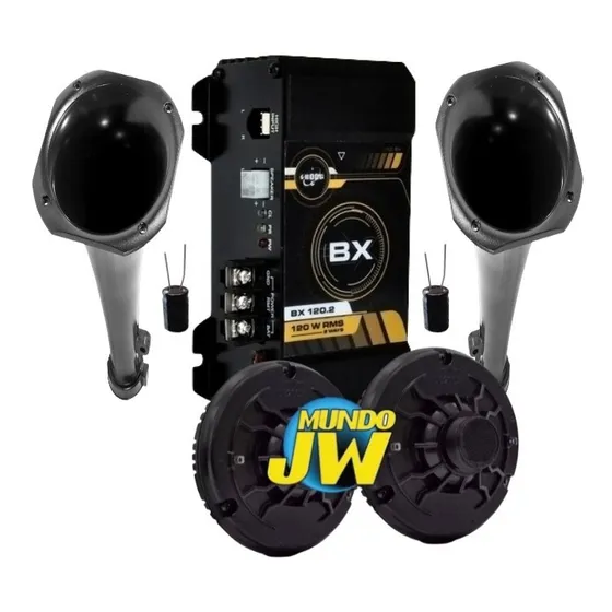 Combo Potencia Boog 120 + 2 Driver Bomber 200 + Corneta + Ca