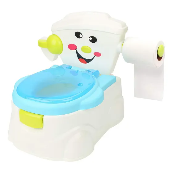 Bañito Entrenador Para Bebes Portatil Infantil Baño Inodoro Color Azul Liso
