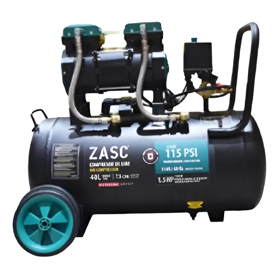 Compresor De Aire Industrial 40l 1,5hp Zasc Insonoro
