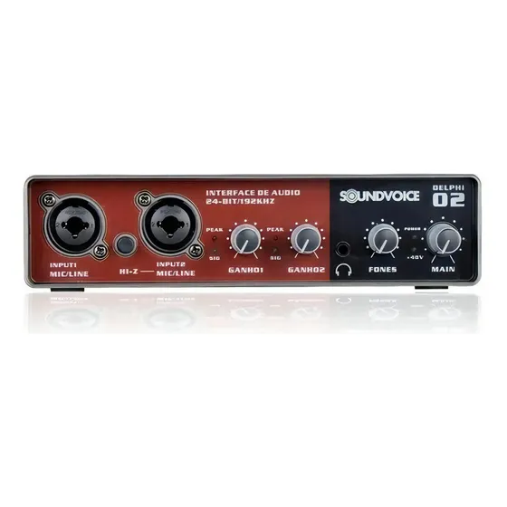 Interface De Audio 2 Canais Soundvoice Delphi-02 Imperdível