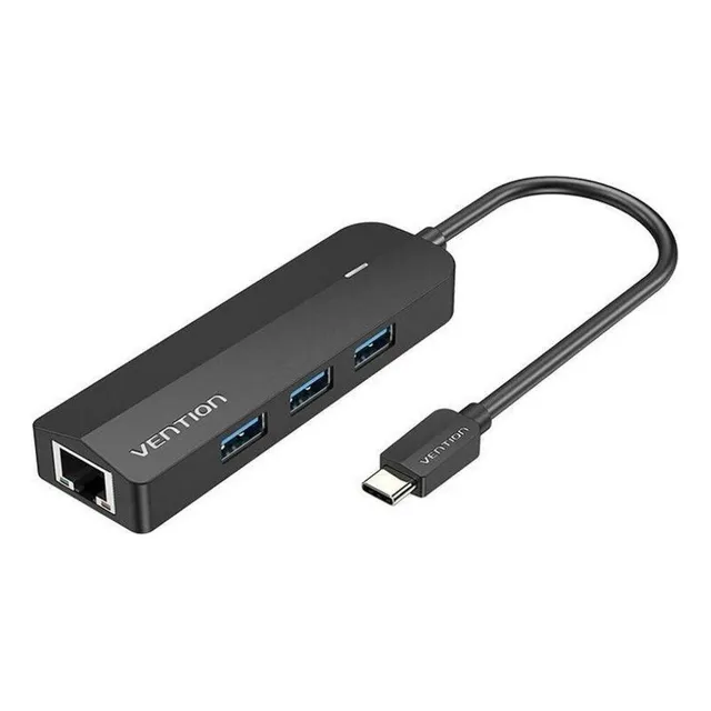 Hub Vention Tgpbb Usb-c A 3 Usb 3.0 Rj45 Micro-b 0.15m Negro
