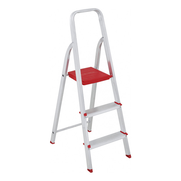 Escada De Alumínio Tesoura 3 Degraus Botafogo Lar & Lazer Esc0062 Vermelho Escada De Alumínio Tesoura 3 Degraus Botafogo Lar & Lazer Esc0062 Vermelho