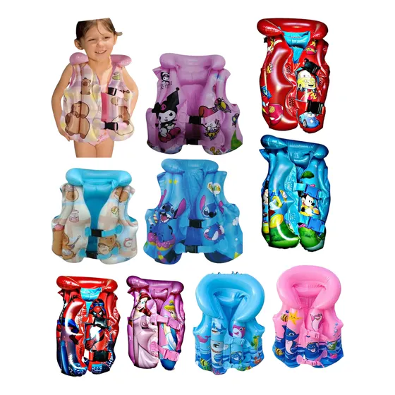 10 Chaleco Salvavidas Inflable Niños Gde Capibara Stit6-9año