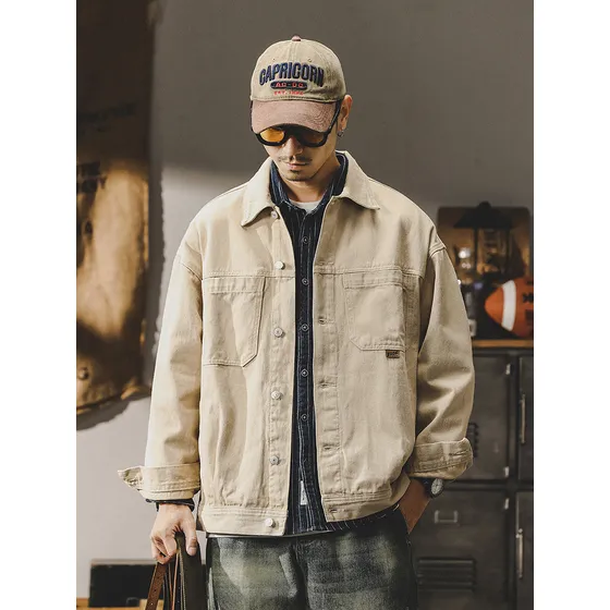Chaqueta De Pana Holgada Vintage Americana Para Hombre