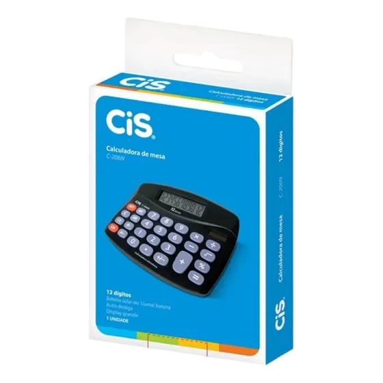 Calculadora Cis C-206n Teclas Grandes Memória Display