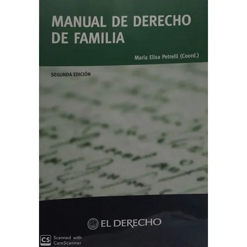 Manual De Derecho De Familia - Petrelli, Coordinador, De Petrelli, Coordinador. Editorial El Derecho En Español