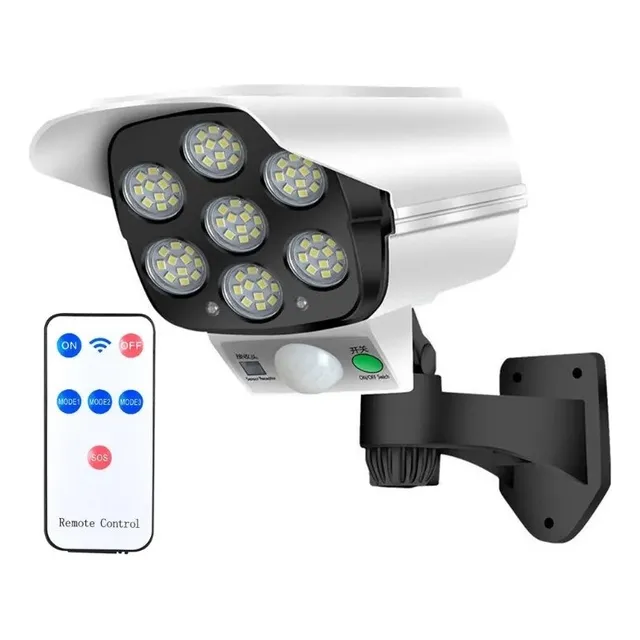 Foco Solar Falsa Cámara C/ Control Remoto Sensor Oferta Dsi