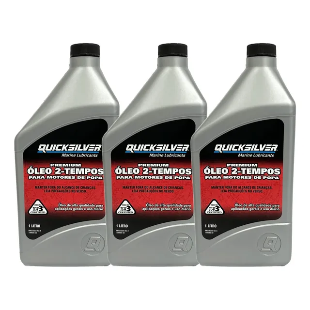 Kit 3 Óleo Quicksilver 2 Tempos Tc-w3 Motor Popa- Envio 24h