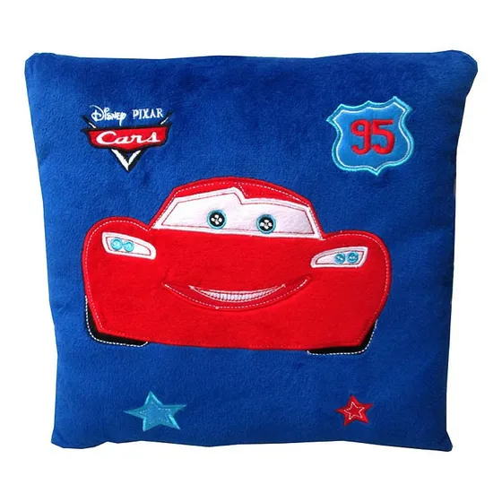Almohadón Cuadrado Bordado De Cars 35 X 35 Cm Color Predefinido