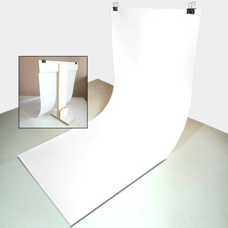 Mesa Still 40x50 Fundo Infinito Pvc Branco Fosco + Suporte Mesa Still 40x50 Fundo Infinito Pvc Branco Fosco + Suporte
