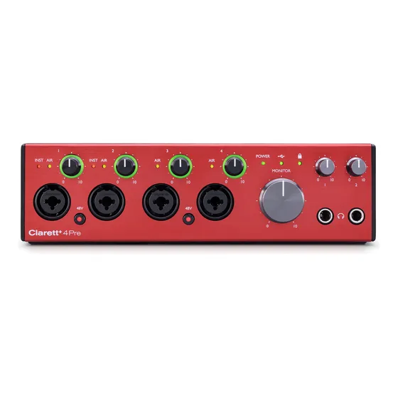 Interfaz De Audio 18x8 Clarettplus 4pre Focusrite