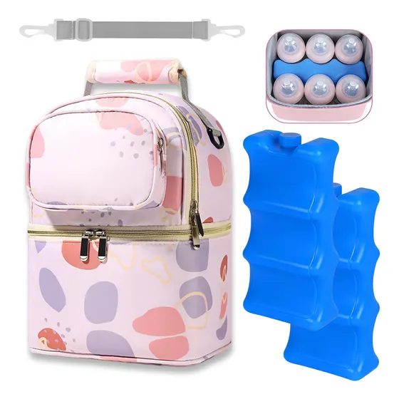 Cooler Bag De Leche Bolso Termico Conservador+ 2 Porta Hielo