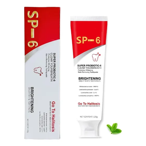 Pasta De Dientes Sp-6 Probiotic Blanqueadora Sabor A Menta F