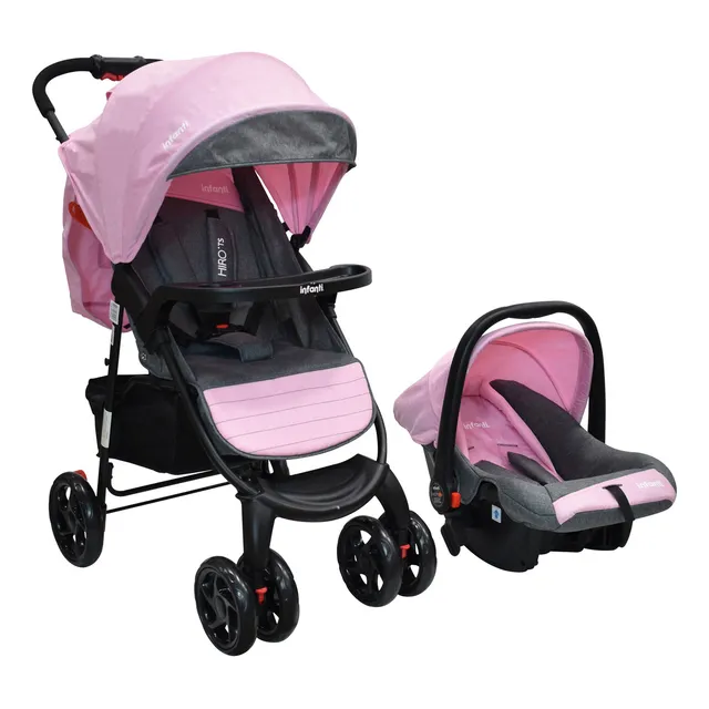 Carriola Para Bebé Travel System Hiro Infanti Color Rosa claro