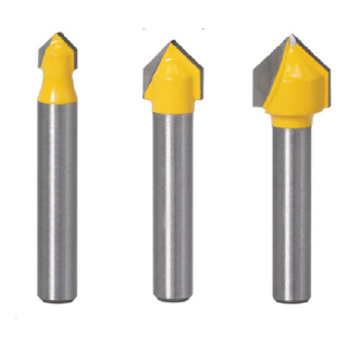 Kit 3 Fresas V-bit 90° Cnc Entalhe, Dobra, Escrita, Vinco Kit 3 Fresas V-bit 90° Cnc Entalhe, Dobra, Escrita, Vinco