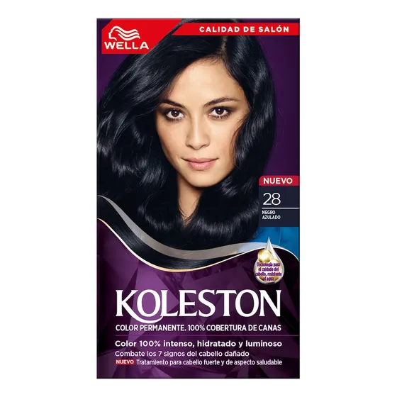 Tintura Koleston Kit Wella Permanente 28 Negro Azulado