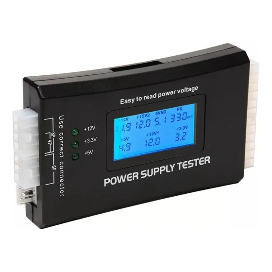 Probador Tester Para Fuente De Poder Digital 20-24 Pin Sata