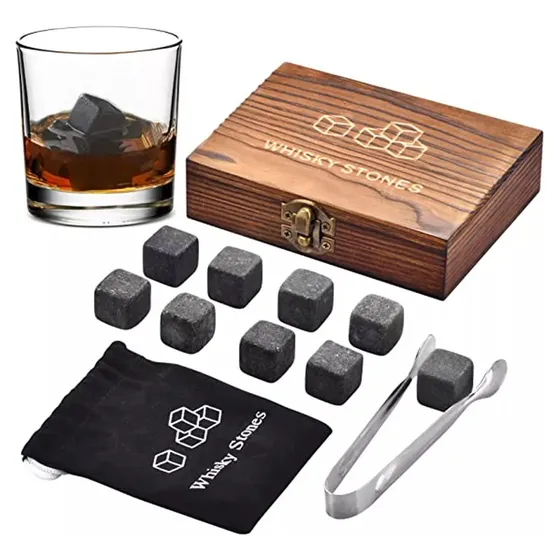 Cubos De Hielo Reutilizables Whisky Stone Cubo Piedra Regalo