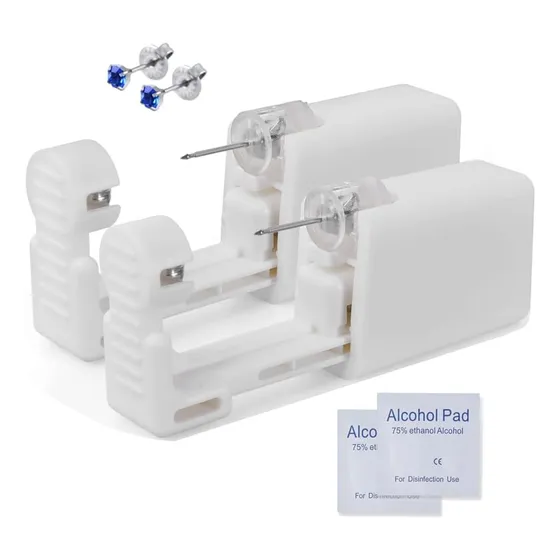 Paquete De 2 Kit De Perforación De Oreja De 4 Mm Con Aretes